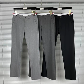 TB THOM Erkekler Klasik Pantolon Orijinal Yüksek Kalite İngiliz Tarzı Iş Rahat Pantolon Slim Fit Düz Lüks erkek Takım Elbise Pantolon
