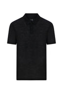 Fiori Siyah Polo Yaka T-shirt