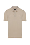 Fiori Bej Polo Yaka T-shirt