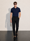Fiori Lacivert Polo Yaka T-shirt