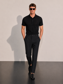 Fiori Siyah Polo Yaka T-shirt